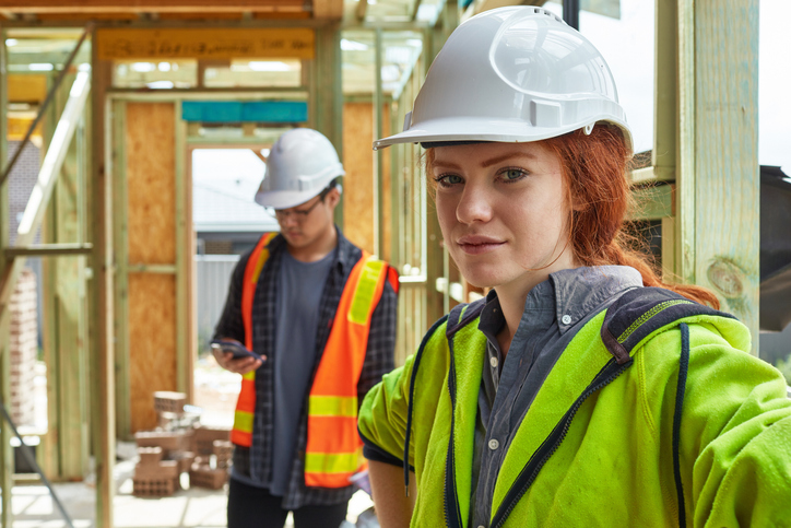 Workers on a construction site